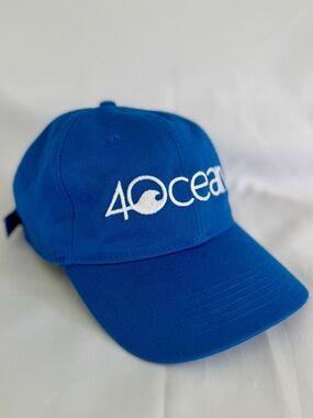 4Ocean Blue Low Profile Adult Size Baseball Hat Cap Adjustable NWOT